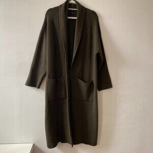Mango Oversized Long Knitted Coat with Pockets